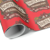 Vintage Kerstmis Cadeaupapier (Rol Hoek)