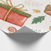 "Vintage Kerstmis" Cadeaupapier (Hoek)