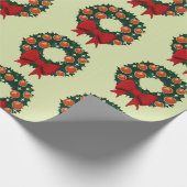 Vintage Kerstmis Cadeaupapier (Hoek)