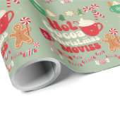 Vintage Kerstmis Cadeaupapier (Rol Hoek)