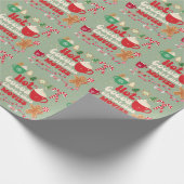 Vintage Kerstmis Cadeaupapier (Hoek)