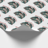 Vintage Kerstmis Cadeaupapier (Hoek)