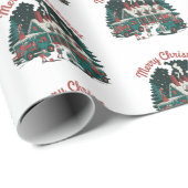 Vintage Kerstmis Cadeaupapier (Rol Hoek)