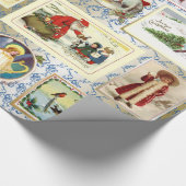 Vintage Kerstmis Cadeaupapier (Hoek)