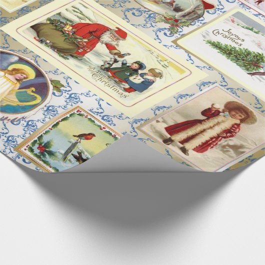 Vintage Kerstmis Cadeaupapier (Hoek)