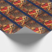 Vintage Kerstmis Cadeaupapier (Hoek)