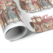 Vintage Kerstmis Cadeaupapier (Rol Hoek)