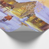 Vintage, kerstmis cadeaupapier (Hoek)