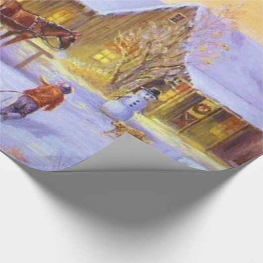 Vintage, kerstmis cadeaupapier (Hoek)