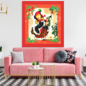 Vintage Kerstmis Canvas Afdruk (Insitu (Woonkamer))