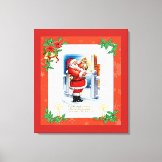 Vintage Kerstmis Canvas Afdruk (Voorkant)