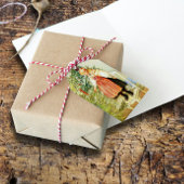 Vintage Kerstmis Carl Larsson Zweeds Cadeaulabel