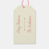 Vintage Kerstmis Carl Larsson Zweeds Cadeaulabel (Achterkant)