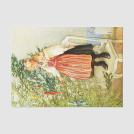 Vintage Kerstmis Carl Larsson Zweeds Tissuepapier