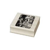 Vintage Kerstmis Carolers Rubber Stamp Rubberstempel (Stempel)