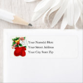 Vintage Kerstmis Cheer Mittens Etiket (Insitu)