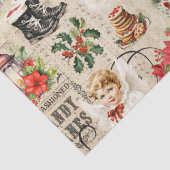 Vintage Kerstmis Collage Decoupage Tissuepapier (Detail)