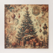 Vintage Kerstmis Collage Puzzel Legpuzzel (Verticaal)