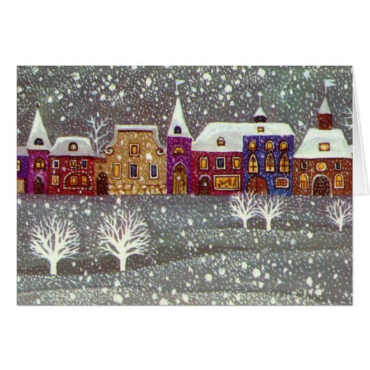 Vintage Kerstmis Dank u (Voorkant Horizontaal)