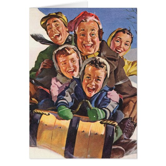 Vintage Kerstmis Dank u (Voorkant)