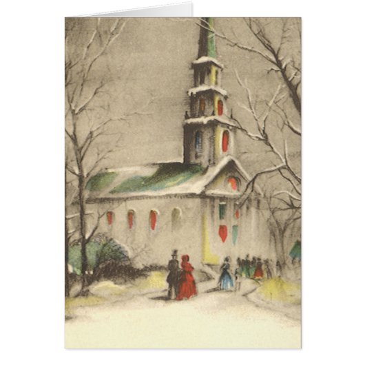 Vintage Kerstmis Dank u (Voorkant)