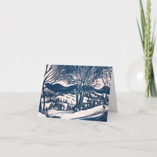 Vintage Kerstmis Dank u Bedankkaart (Voorkant)