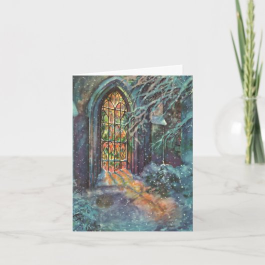 Vintage Kerstmis Dank u Bedankkaart (Voorkant)