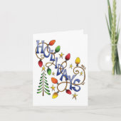 Vintage Kerstmis Dank u Bedankkaart (Voorkant)