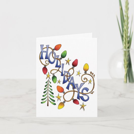 Vintage Kerstmis Dank u Bedankkaart (Voorkant)