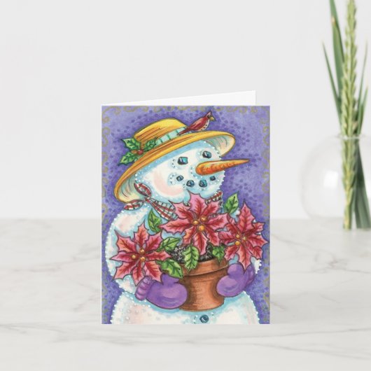 Vintage Kerstmis Dank u Bedankkaart (Voorkant)