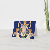 Vintage Kerstmis Dank u Bedankkaart (Voorkant)