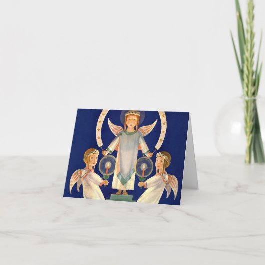 Vintage Kerstmis Dank u Bedankkaart (Voorkant)