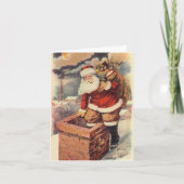 Vintage Kerstmis Dank u Bedankkaart (Voorkant)