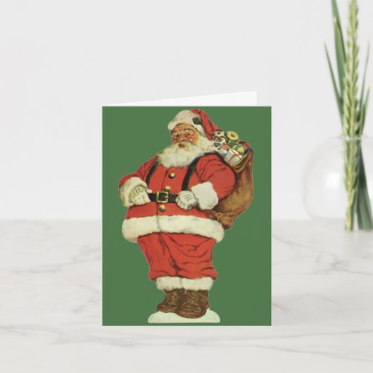Vintage Kerstmis Dank u Bedankkaart (Voorkant)