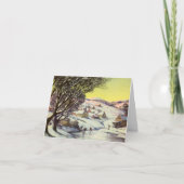 Vintage Kerstmis Dank u Bedankkaart (Voorkant)