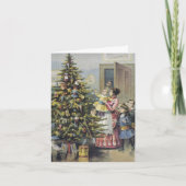 Vintage Kerstmis Dank u Bedankkaart (Voorkant)