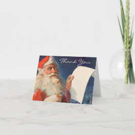 Vintage Kerstmis Dank u Bedankkaart