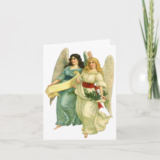 Vintage Kerstmis Dank u Bedankkaart (Voorkant)