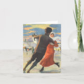 Vintage Kerstmis Dank u Bedankkaart (Voorkant)