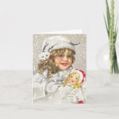 Vintage Kerstmis Dank u Bedankkaart (Voorkant)