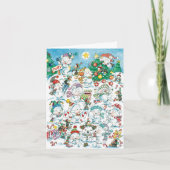 Vintage Kerstmis Dank u Bedankkaart (Voorkant)