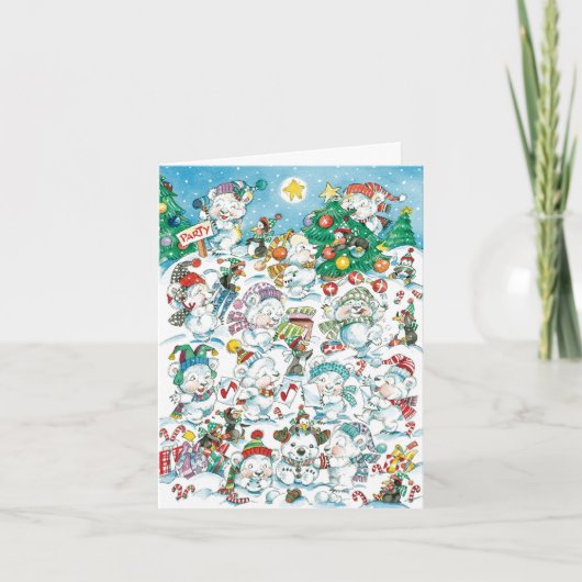 Vintage Kerstmis Dank u Bedankkaart (Voorkant)