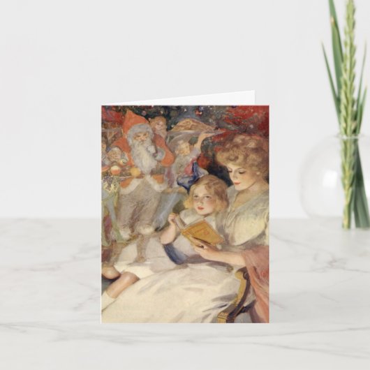 Vintage Kerstmis Dank u Bedankkaart (Voorkant)