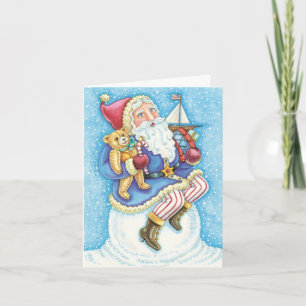 Vintage Kerstmis Dank u Bedankkaart