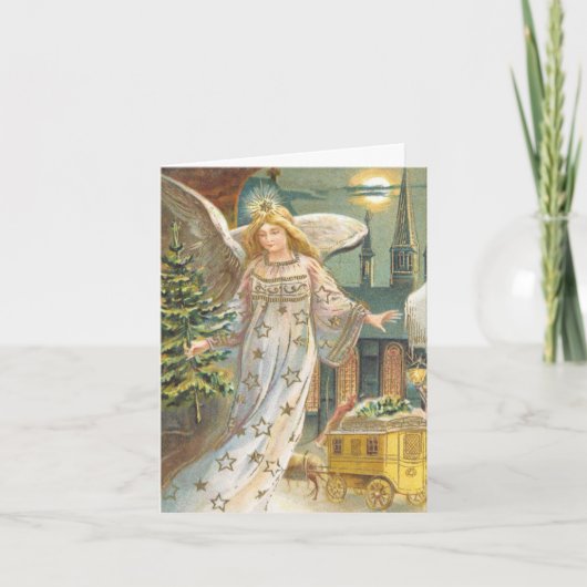 Vintage Kerstmis Dank u Bedankkaart (Voorkant)