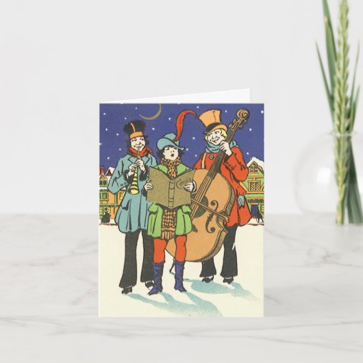 Vintage Kerstmis Dank u Bedankkaart (Voorkant)