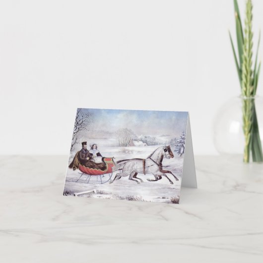 Vintage Kerstmis Dank u Bedankkaart (Voorkant)