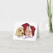 Vintage Kerstmis Dank u Bedankkaart (Voorkant)