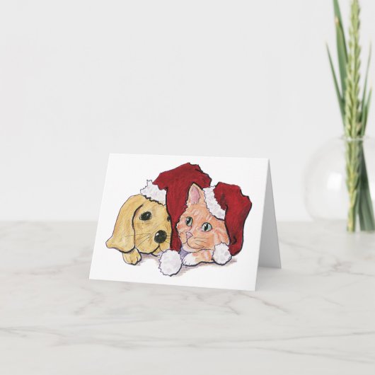 Vintage Kerstmis Dank u Bedankkaart (Voorkant)