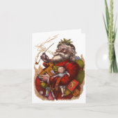 Vintage Kerstmis Dank u Bedankkaart (Voorkant)